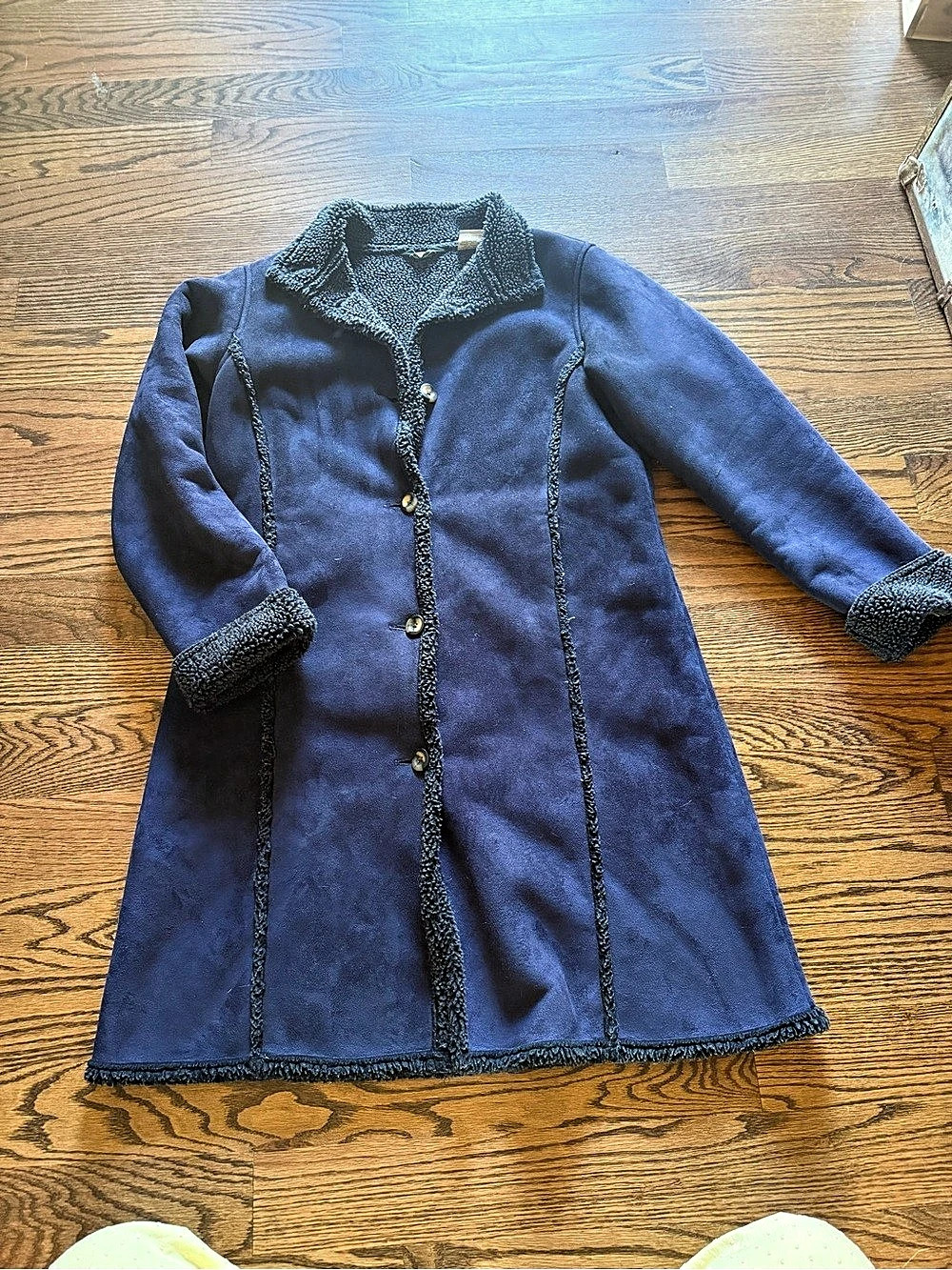 L.L.Bean Blue Fleece Coat Size Small